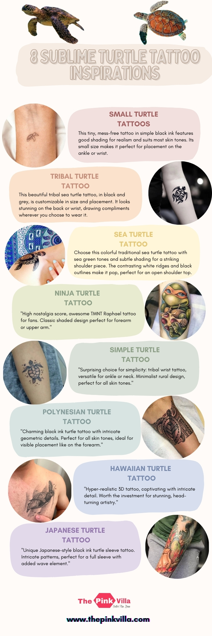 8 Sublime Turtle Tattoo Inspirations